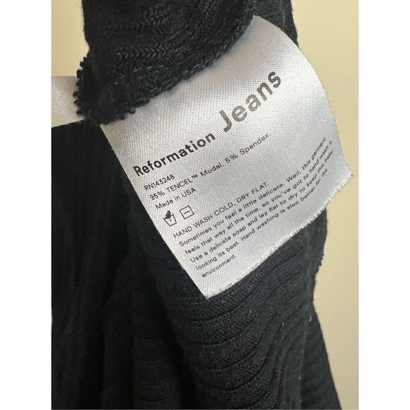 Reformation Camille Ribbed Knit Button V-Neck Jumpsuit - Picture 9 of 9